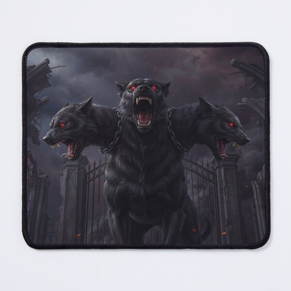 Item preview, Three Headed Cerberus at the Gothic Underworld Gates designed and sold by JanjjaSoulInk.