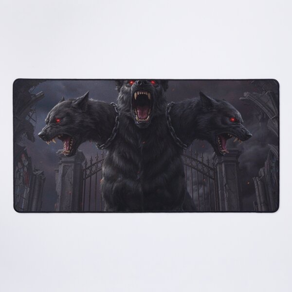 Item preview, Three Headed Cerberus at the Gothic Underworld Gates designed and sold by JanjjaSoulInk.
