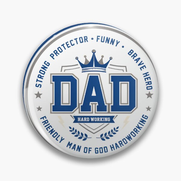 Item preview, Best Dad Ever Protector Strong Loving Brave Father Crest Shield Vintage Gift designed and sold by designstoriesMK.