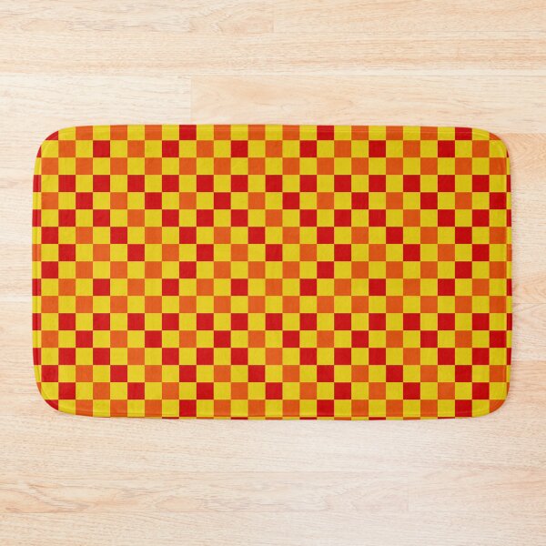 Item preview, Red Orange and Yellow Checkered  Design   designed and sold by PatternTitan.