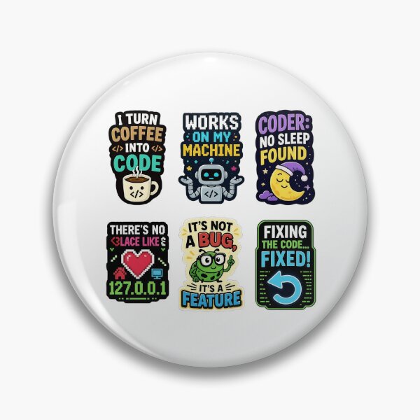 Artikelvorschau, Sticker-Set mit lustigen Informatik-Zitaten – Programmierhumor entworfen und verkauft von aysenism.