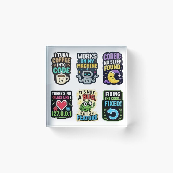 Item preview, Funny Computer Science Quotes Sticker Pack - Coding Humor designed and sold by aysenism.