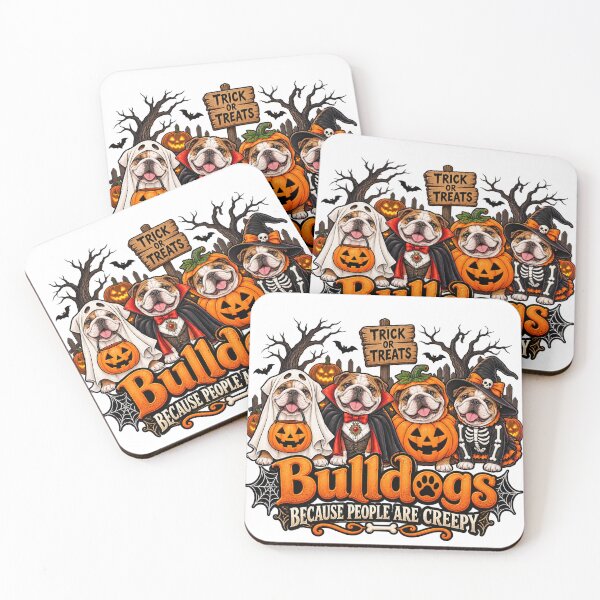 Item preview, Bulldogs Because People Are Creepy Funny English Bulldog Halloween Dog Costume Graphic designed and sold by PixelForge Studio2.