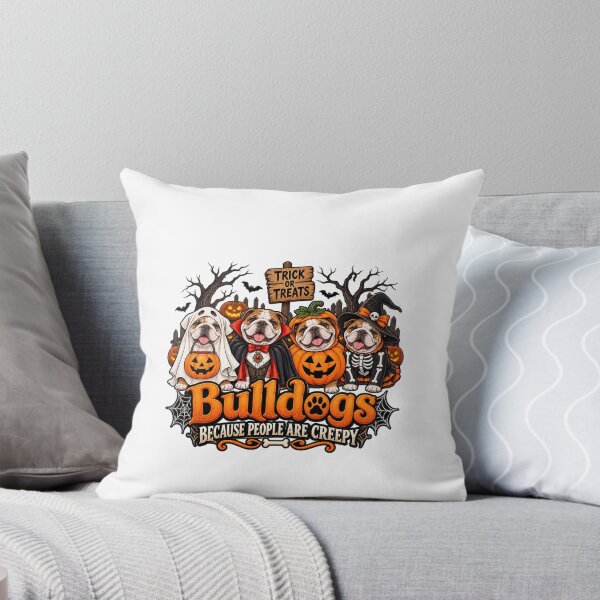 Item preview, Bulldogs Because People Are Creepy Funny English Bulldog Halloween Dog Costume Graphic designed and sold by PixelForge Studio2.