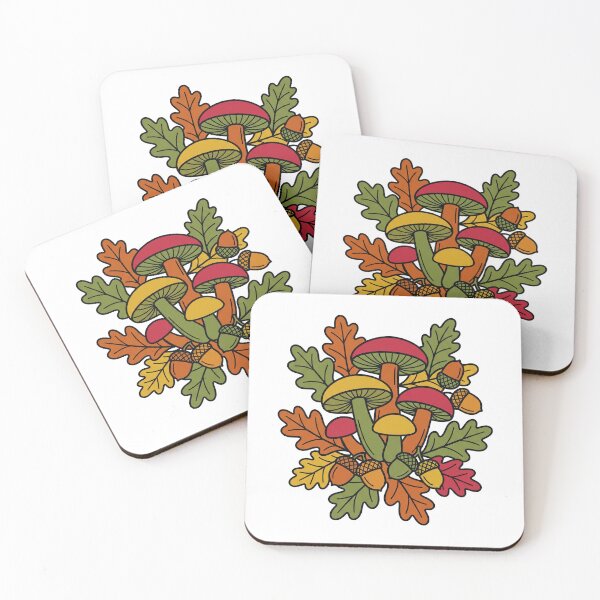 Item preview, Vibrant Autumn Forest Mushroom Cluster designed and sold by seunghus.