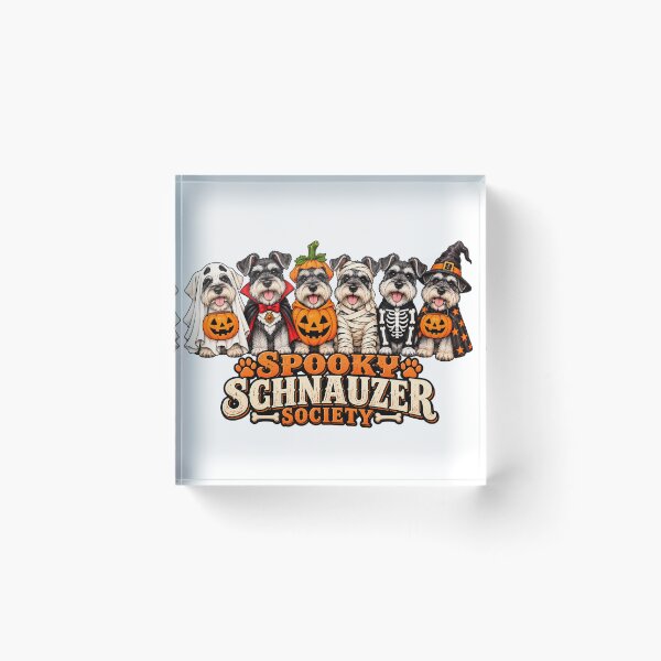 Item preview, Spooky Schnauzer Society Cute Funny Dog Halloween Costume Squad Graphic designed and sold by PixelForge Studio2.
