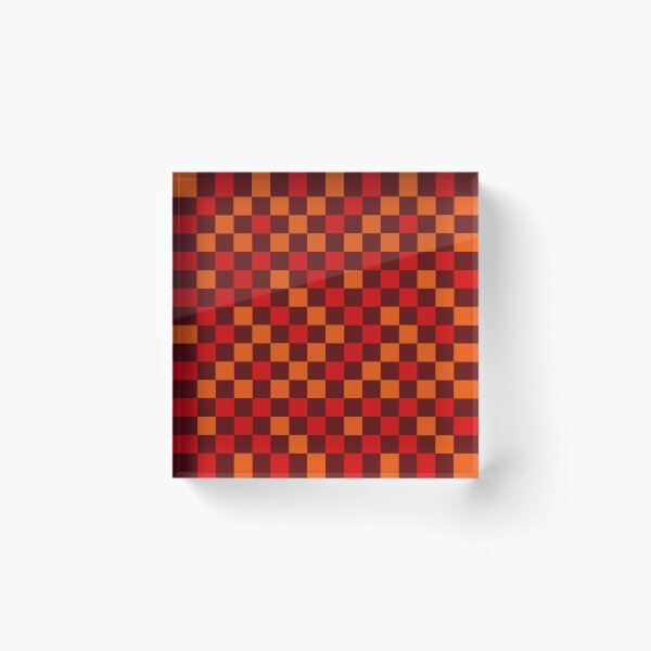 Item preview, Red Orange and Maroon Checkered  Design   designed and sold by PatternTitan.