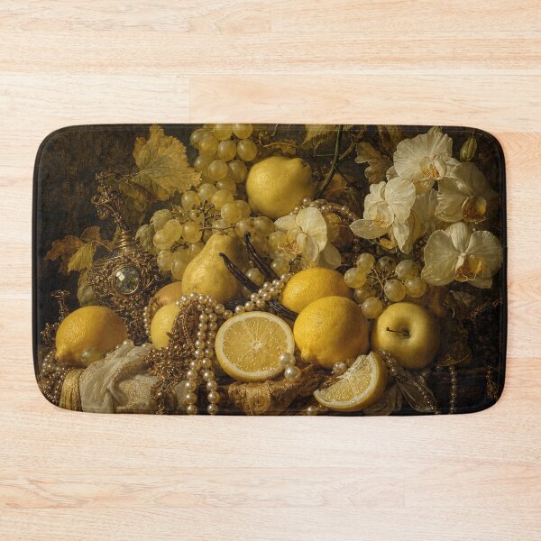 Item preview, Baroque Golden Still Life Lemons Orchids Pearls Canvas Art designed and sold by DMarquiseArt.