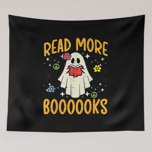 Item preview, Read More Books Ghost Retro Halloween Teacher Shirt designed and sold by starmuffsre.