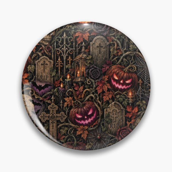 Item preview, Pumpkins, Skulls & Haunted Graveyard designed and sold by Arlinda's Flavour.