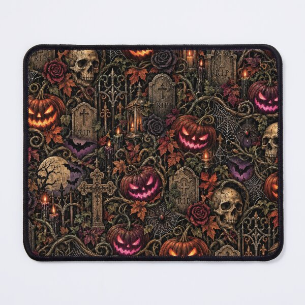 Item preview, Pumpkins, Skulls & Haunted Graveyard designed and sold by Arlinda's Flavour.