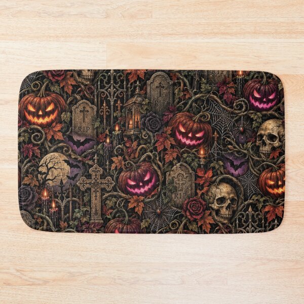 Item preview, Pumpkins, Skulls & Haunted Graveyard designed and sold by Arlinda's Flavour.