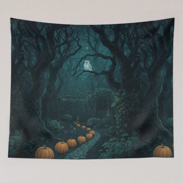 Item preview, Halloween Night in the Old Garden designed and sold by Deezyned.