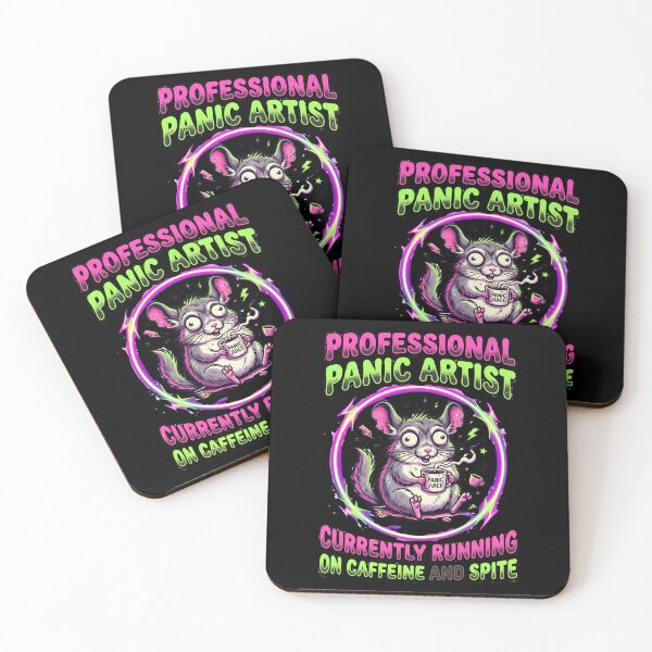 Item preview, Professional Panic Artist Running on Caffeine and Spite designed and sold by 4Titik.