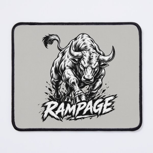 Item preview, Rampage Bull Charging Angry Beast Graphic Illustration designed and sold by anidiots-studio.
