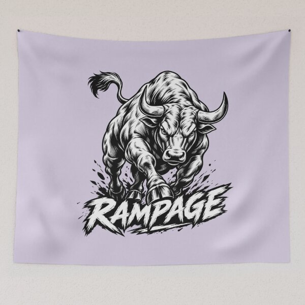 Item preview, Rampage Bull Charging Angry Beast Graphic Illustration designed and sold by anidiots-studio.