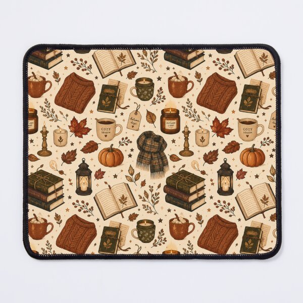 Item preview, Cozy Autumn Sweaters and Hot Coffee Aesthetic Pattern designed and sold by NinaVibeStudio.