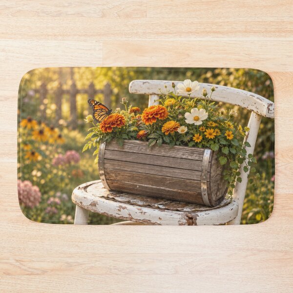 Item preview, Monarch’s Garden Seat designed and sold by Kimberly Palmer.