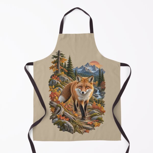 Item preview, Red Fox Autumn Mountain Trail Vintage Wildlife designed and sold by BROHLine Studio.