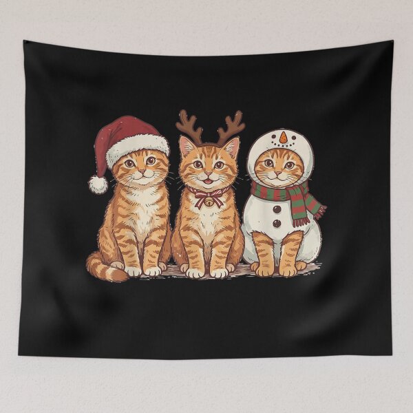 Item preview, Christmas Cat Trio Winter Holiday Felines designed and sold by RuperDelois.