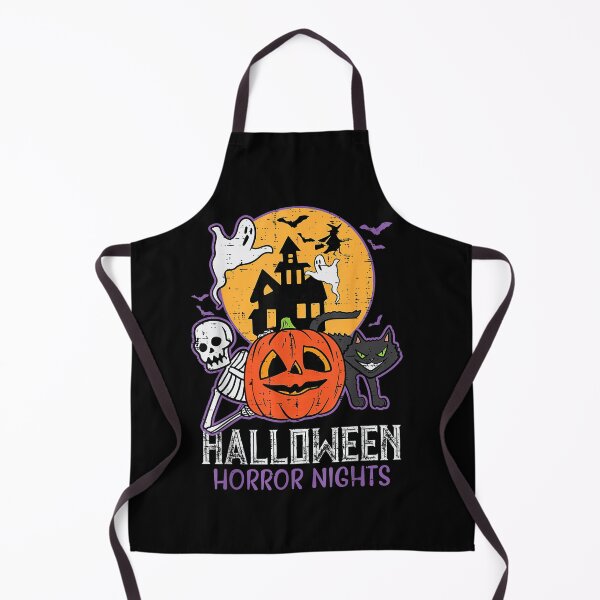 Item preview, Vintage Spooky Halloween Horror Nights Skeleton Pumpkin Shirt designed and sold by KiblyTees.
