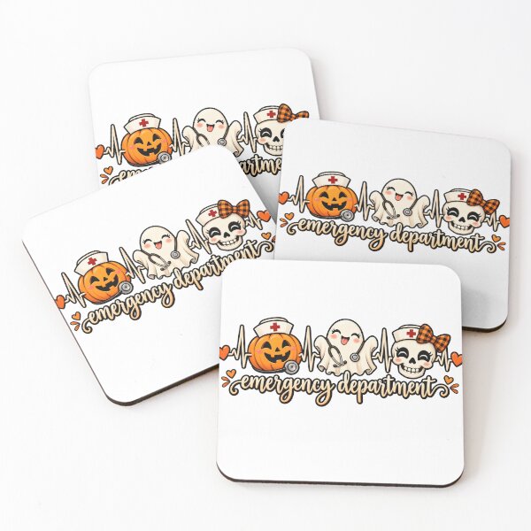 Item preview, ER Halloween Nurse Emergency Department Spooky Stethoscope EKG Graphic designed and sold by PixelForge Studio2.