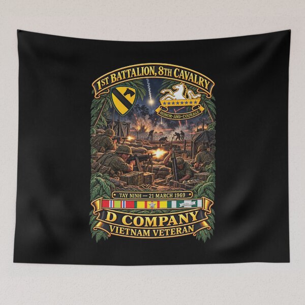 Item preview, 1st Battalion 8th Cavalry, Delta Company - w SSI - DUI - Tay Ninh 21 March 1969 - 3D - Enhanced designed and sold by Military Insignia Products.