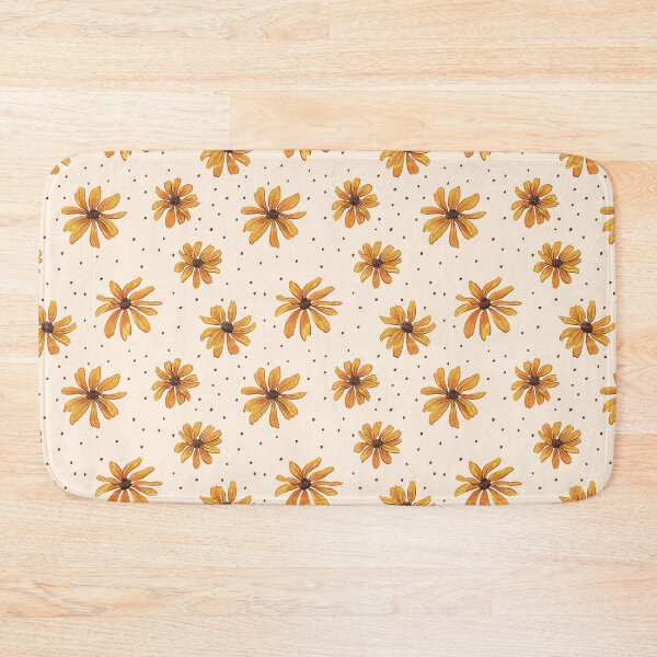 Item preview, Yellow Rudbeckia on Linen designed and sold by Mel-Mas-Stoband.