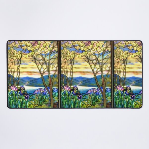 Item preview, Magnolia and Irises- by Louis Comfort Tiffany digitally enhanced and made more vibrant by WatermarkNZ Press designed and sold by CristalleLisa.