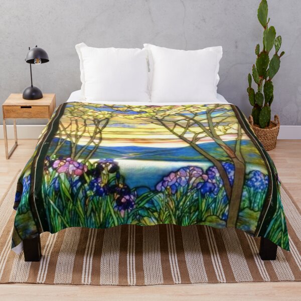 Item preview, Magnolia and Irises- by Louis Comfort Tiffany digitally enhanced and made more vibrant by WatermarkNZ Press designed and sold by CristalleLisa.