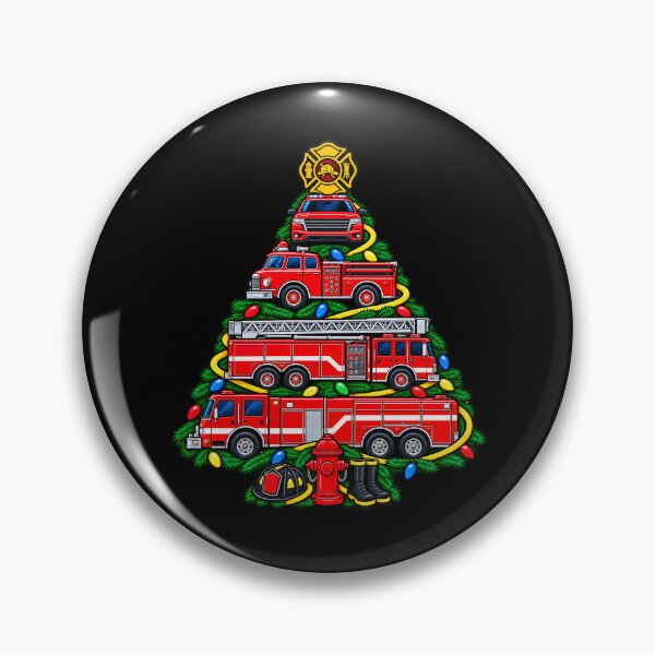 Item preview, Fire Truck Xmas Lights Firefighter Fire Truck Christmas Tree designed and sold by clothesy7.