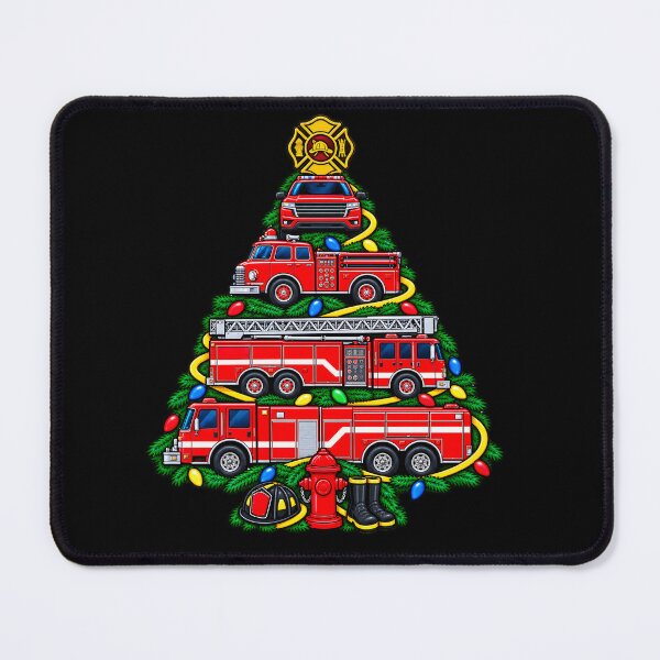 Item preview, Fire Truck Xmas Lights Firefighter Fire Truck Christmas Tree designed and sold by clothesy7.