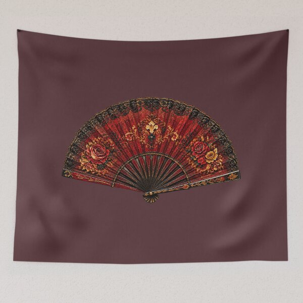 Item preview, Vintage Gothic Spanish Fan Art - Dark Baroque Lace designed and sold by PrintGo26.