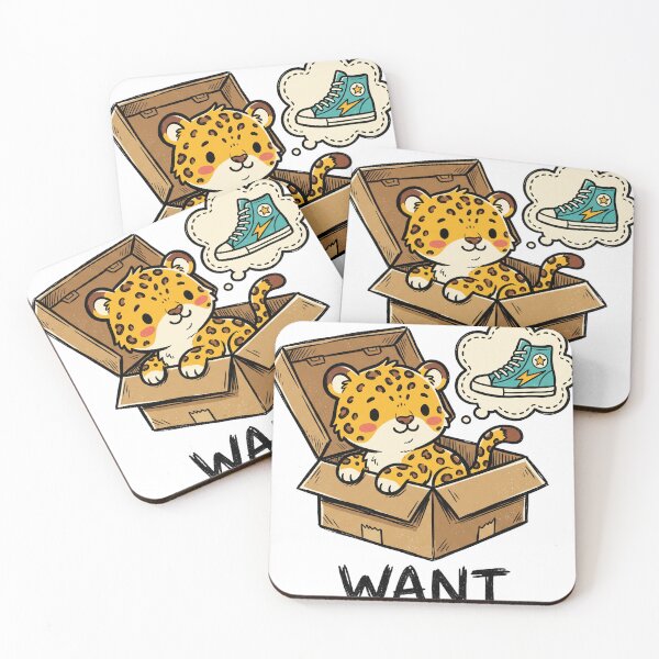 Item preview, Cute Leopard Wants Sneakers designed and sold by NzrProcreate.