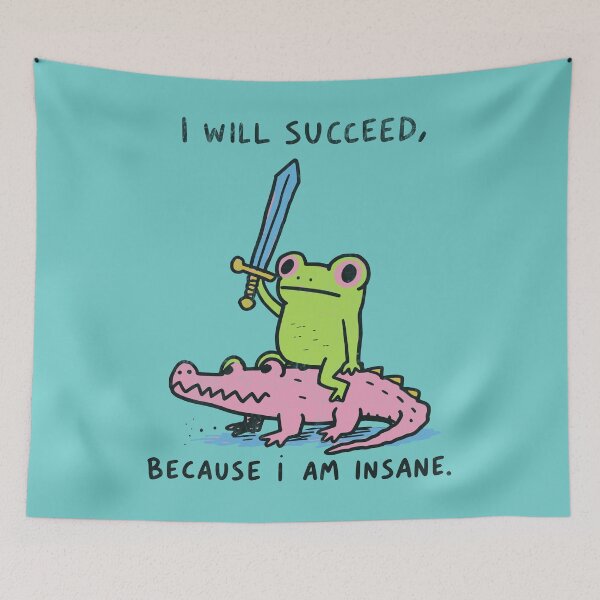 Item preview, Fearless Frog Riding Crocodile – Chaotic Success Humor designed and sold by Studio Bootleg.