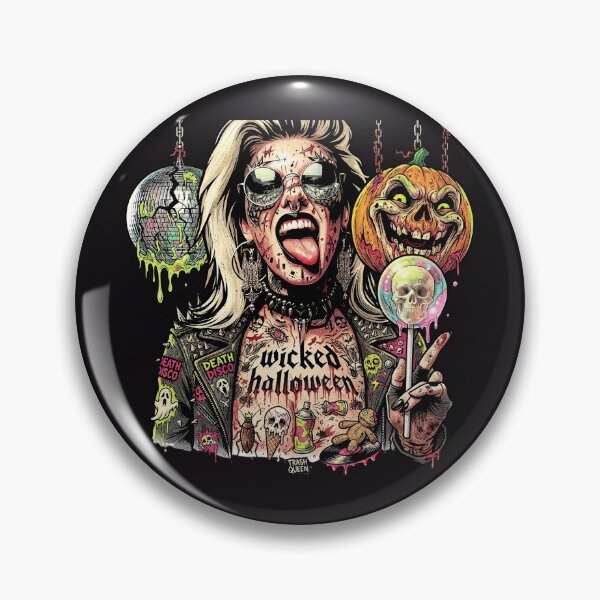 Item preview, Halloween Wicked Disco Pumpkin Punk Woman designed and sold by Voodoo Store Paranormal Collections.