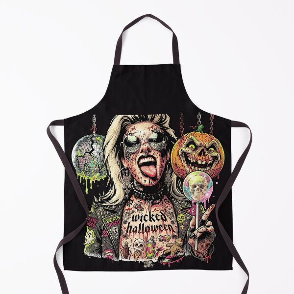 Item preview, Halloween Wicked Disco Pumpkin Punk Woman designed and sold by Voodoo Store Paranormal Collections.