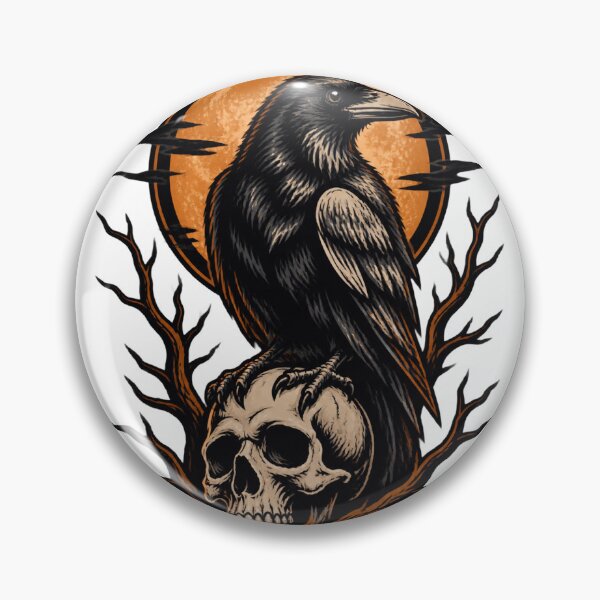 Item preview, Elegant Raven Pattern Design with Intricate Feather Details designed and sold by Covita.