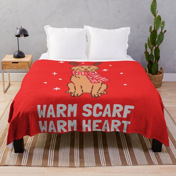Item preview, Fluffy Dog wearing Christmas Reindeer Antlers and Red Scarf designed and sold by monkik.