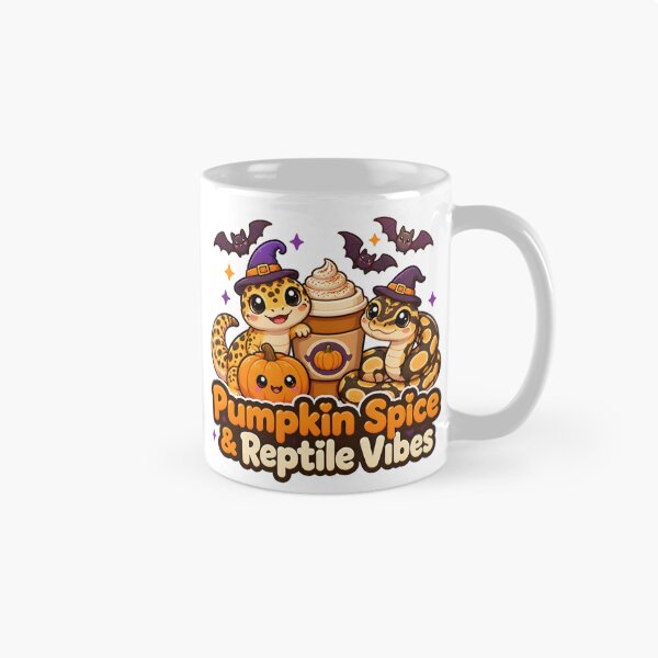 Item preview, Pumpkin Spice & Reptile Vibes – Cute Halloween Gecko Snake Coffee Design designed and sold by Bettybee00.