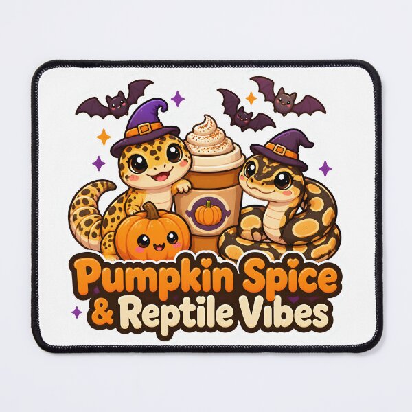 Item preview, Pumpkin Spice & Reptile Vibes – Cute Halloween Gecko Snake Coffee Design designed and sold by Bettybee00.
