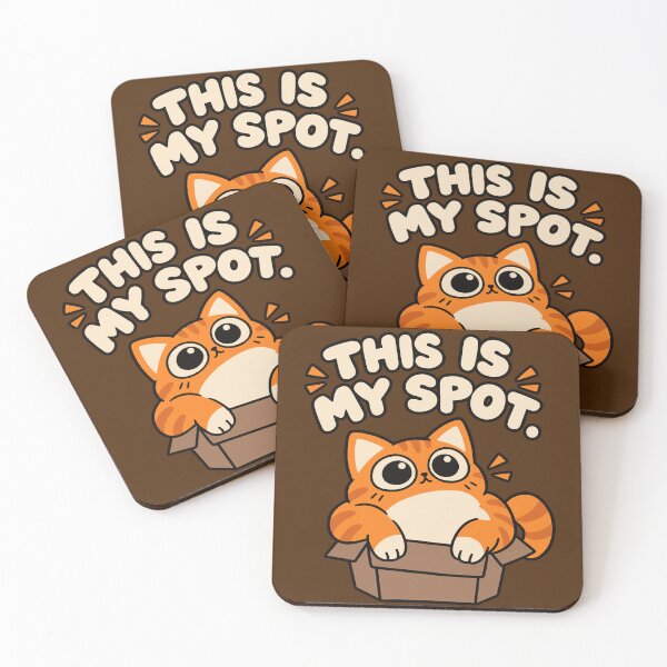 Item preview, This Is My Spot – Tough Orange Cat in a Box designed and sold by MewMade.