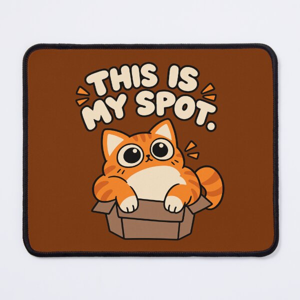 Item preview, This Is My Spot – Tough Orange Cat in a Box designed and sold by MewMade.