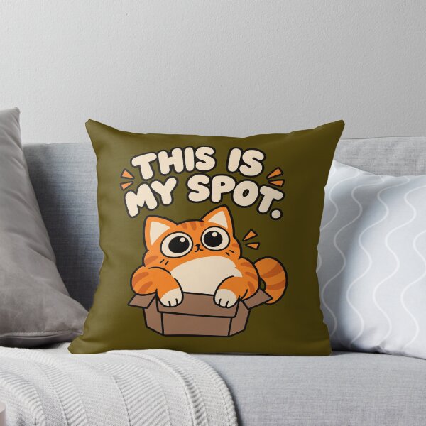 Item preview, This Is My Spot – Tough Orange Cat in a Box designed and sold by MewMade.