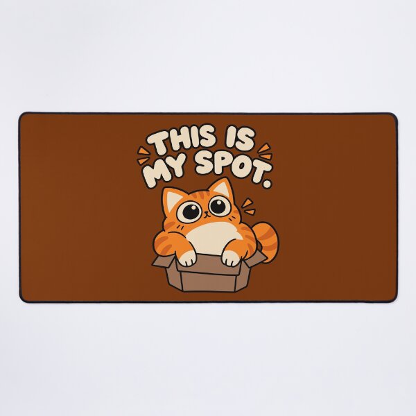 Item preview, This Is My Spot – Tough Orange Cat in a Box designed and sold by MewMade.