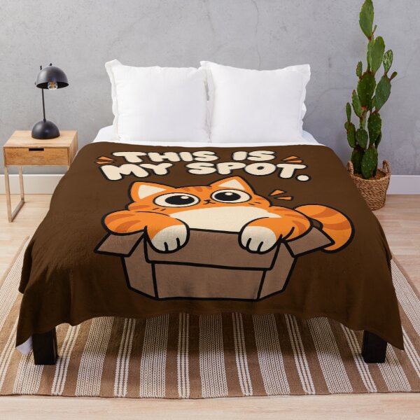 Item preview, This Is My Spot – Tough Orange Cat in a Box designed and sold by MewMade.