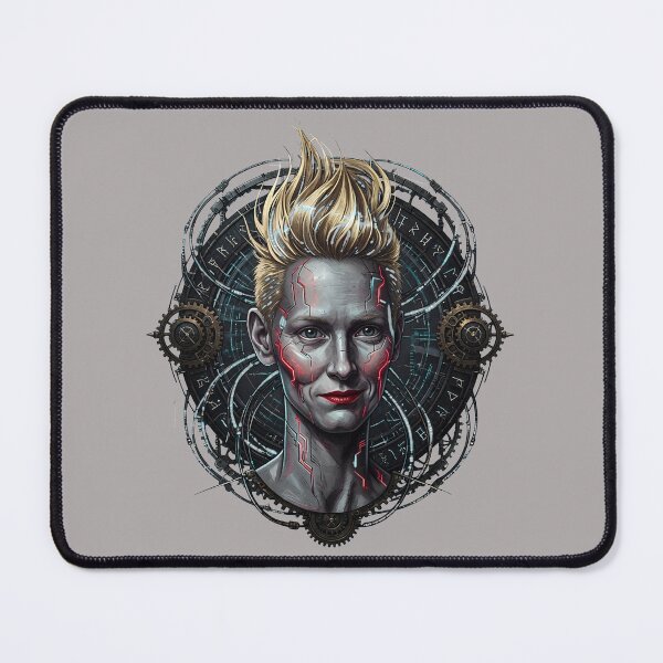 Item preview, Artistic Portrait of Blonde Icon with Red Lips-36 designed and sold by AlbrechtHerbs.