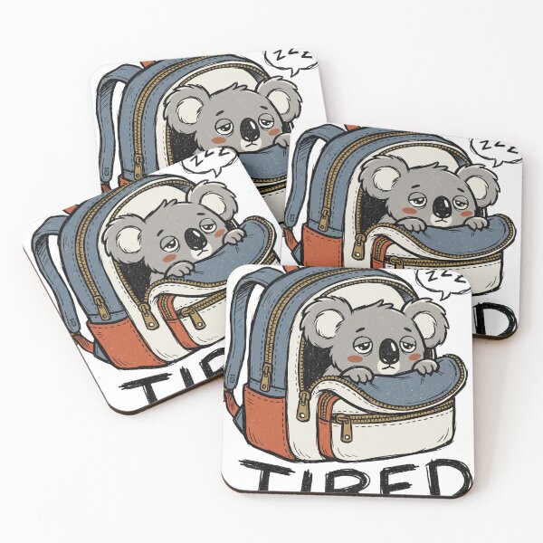 Item preview, Tired Koala in Backpack designed and sold by NzrProcreate.