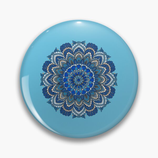 Item preview, Blue Floral Mandala Pattern – Intricate Ornamental Boho Design designed and sold by Mousy17.