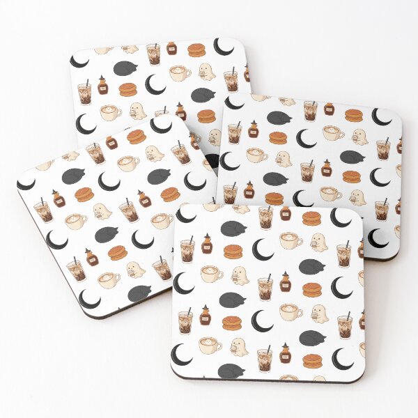 Item preview, Haunted Cafe Ghost Latte Autumn Coffee Halloween Collection designed and sold by Osmose-Studio.